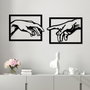 Wallity Hands Escultura de Pared de Metal Negra (2 Piezas)